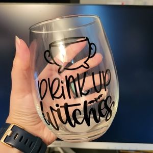Drink Up Witches Stemless Wine Glass {21oz}